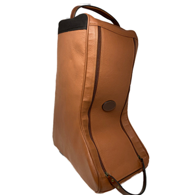 Fine Shooting Accessories Leather Boot Bag - Tan